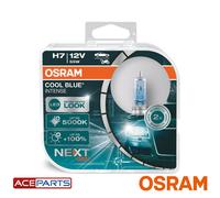 OSRAM COOL BLUE INTENSE H7, +100% more brightness, up to 5,000K, halogen headlight lamp, LED look, duo box (2 lamps), 64210CBN-HCB