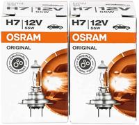 OSRAM H7 Halogen Headlight Bulbs Warm White 12V 55W Longlife 64210L (Pack of ...