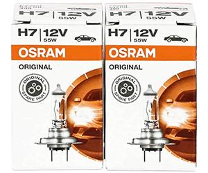 Osram H7 Longlife High Tech 12V 55W PX26D 64210L, 2 car lamps, incandescent bulbs