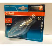 Osram Halogen Halolux Classic B 40W E14 Clear 64470 B Candle Bulb Lamp [EEK: D]