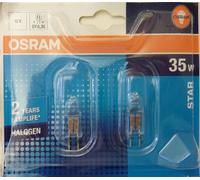 2X OSRAM Halogen Pin Base Lamp HALOSTAR 35W 12V GY 6.35 765Lm 64432 DIMMABLE [EEK: G]