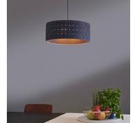 OSRAM hanging light Decor Felt Weaving, Ø 48 cm, grey, felt E27