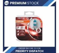 OSRAM Performance Bulbs - +150% More Light HB3 (9005) P20d - Halogen - NIGHT BRE