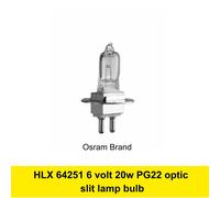Osram Halogen Capsule HLX 64251 Lamp - 6V 20W PG22
