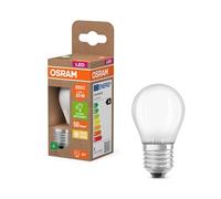 OSRAM in Classic mini Ball Shape, with Decorative LED Filament in Frosted Design, A, E27, 1.2W, 255lm, 2700K, Warm White, no Heating, 100% Light Immediately.