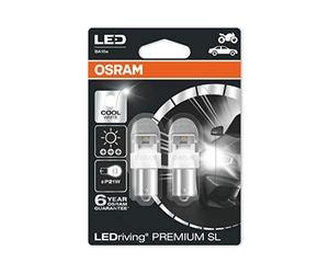 Osram LED 6000K Bulbs Set of Two 12V 2W P21W BA15s LED 7556 retrofit 7556CW-02B