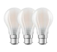 OSRAM LED B22D BULB 100W FROSTED FILAMENT GLS BC LIGHT BULB CLASSIC - 3 PACK
