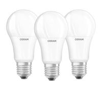 Osram Bulb Shape Base Classic A LED Lamp, Plastic, Cool White, E27, 14 W, Set of 3