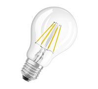OSRAM LED Base Classic A/LED lamp, Classic Bulb Shape, in Filament Style, with Screw Base: E27, 4 W, 220…240 V, 40 W Replacement, Clear, 2700 K, 2pack
