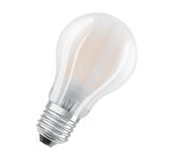 OSRAM LED BASE Classic A100, frosted filament LED lamps made of glass for E27 base, bulb shape, warm white (2700K), 1521 lumen, replaces conventional 100W bulbs, box of 3
