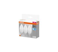 OSRAM LED BASE Classic B40, frosted filament LED lamp in glass for E14 base, candle shape, cool white (4000K), 806 lumen, replaces conventional 40W