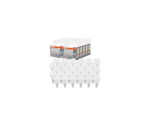 OSRAM LED BASE Classic P40, frosted filament LED lamps made of glass for E14 base, candle shape, cool white (4000K), 470 lumen, replaces conventional
