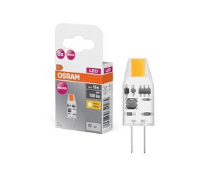 OSRAM LED Base PIN Micro, Pack of 5 Low Voltage Bulbs, Replaces Traditional 10W PIN Specialty Lamps, Warm White (2700K), 1W, G4 Socket, Frosted Glass, Non-dimmable, Ultra-Compact