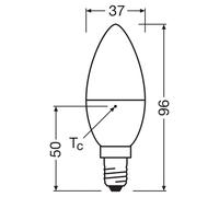 OSRAM LED bulb candle opal E14 4.9W 827 3-pack