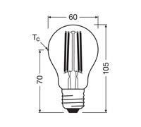 OSRAM LED bulb Filament LED bulb E27 3.8W 2700K dimmable