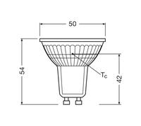 OSRAM LED bulb PAR16 reflector GU10 3.4W 100° 2,700K