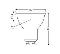 OSRAM LED bulb reflector GU10 6.9W 36° 840 clear