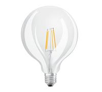 Osram LED Bulbs Classic Ball Shape Globe with E27 Socket Energy Saving 60 W Replacement Warm White Clear Filament Parathom Classic Globe 60 6.5 W / 2700 K E27
