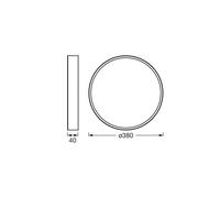 OSRAM LED ceiling lamp ORBIS SLIM MOIA black Ø 38 cm metal