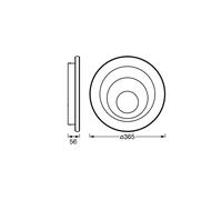 OSRAM LED ceiling lamp ORBIS SPIRAL ROUND, Ø 37 cm, white 38 W