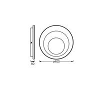 OSRAM LED ceiling lamp ORBIS SPIRAL ROUND Ø 40 cm white up/down