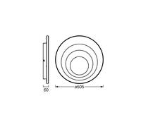 OSRAM LED ceiling lamp ORBIS SPIRAL ROUND Ø 52 cm white up/down