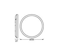 OSRAM LED ceiling lamp ORBIS ULTRA SLIM, white, Ø 24 cm, dimmable