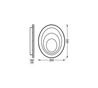 OSRAM LED ceiling light ORBIS SPIRAL OVAL, Ø 49 cm white 37 W