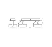 OSRAM LED ceiling spotlight VENUS, white, 2-bulb, metal 3,000 K
