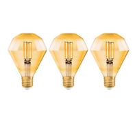 Osram Led Filament Diamond 4W E27 Vintage 1906 Extra Warm White Gold (3 Pack)