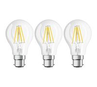 Osram Led Gls 6.5W B22 Dimmable Parathom Warm White Clear (3 Pack)