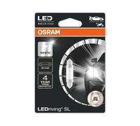 Osram LEDriving® SL, ≜ C5W (41 mm), White 6000K, LED signal lamp, Off-road only, non ECE, Single Blister (1 lamp)