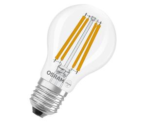 OSRAM LED lamp Base Classic Bulb Shape E27 Clear 6500K, Filament LED, Replacement for Incandescent lamp, IP20, Mercury-Free, Shock-Resistant, 15000 h, Household & Outdoor