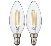Osram LED Lamp | Base: E14 | Cool White | 4000 K | 4 W | Replacement for 40 W | LED Retrofit CLASSIC B, Double-Pack,
