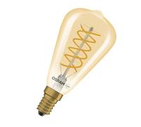 OSRAM LED lamp Edison Vintage 1906 Spiral ST48, 4.8W, E14, Gold, Spiral Wire, Reading lamp, wall Lighting, Retro Interior, Living Room, Designer lamp