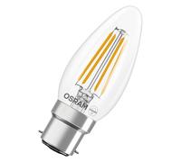 OSRAM LED lamp Filament Star B40 mini Candle 3.4W 840, 4000K Cool White, B22d, Clear, 470 lm, 15,000h lifespan
