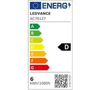 OSRAM LED lamp Star Bulb Shape A60 Filament, 2700 K Warm White, 5.9 W, B22d, Frosted, 806 lm, 15,000 h, for Ceiling and Floor Lamps, Glare-Free,6-Pack