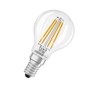 OSRAM LED lamp Star Globe P40 Filament, 2700 K Warm White, 3.4 W, E14, Clear, 470 lm, for Table and Pendant Lights, Living Room, 15,000 h