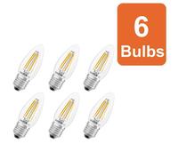 Osram Led Lamp Star Light Bulb Candle Shape B40 Filament E27 Clear 6 Pack
