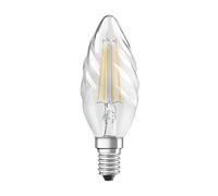 OSRAM LED Lamps, Classic Bulb, 4 W, Set of 10, Twisted Candle