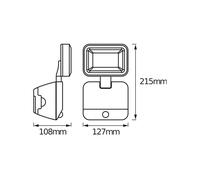 OSRAM LED outdoor spotlight DOUBLE 1-bulb black sensor battery