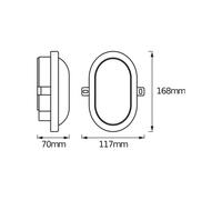 OSRAM LED Bulkhead Wall Light 6W 4000K White IP54 [EEK: NA]