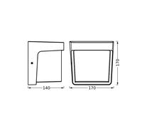 OSRAM LED outdoor wall lamp ENDURA STYLE IHSAN, dark grey IP65