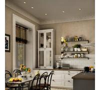 OSRAM LED recessed spotlight, set of 3, 2,700 K, 36°, brass, Ø 9 cm
