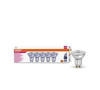 Osram LED Reflector Bulbs with GU10 Base | Energy Saving Long Life 15,000H Beam Angle 36° Warm White | PAR16 50 36° 4.3W/3000K GU10 in 5-Pack