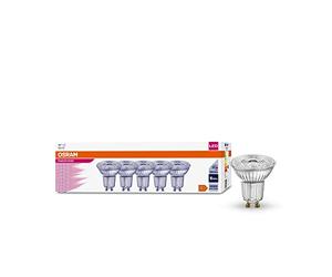 Osram LED Reflector Bulbs with GU10 Base | Energy Saving Long Life 15,000H Beam Angle 36° Warm White | PAR16 50 36° 4.3W/3000K GU10 in 5-Pack