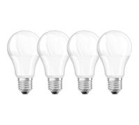 OSRAM LED Relax and Active Classic A/LED lamp, Classic Bulb Shape: E27, 8 W, 220…240 V, 60 W Replacement, Frosted, Warm WhiteCool White, 2700 K, 4x1pack
