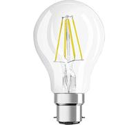 OSRAM LED Retrofit CLASSIC A/LED lamp, classic bulb shape: B22d, 4 W, 220…240 V, 40 W replacement, clear, Warm White, 2700 K, 1pack