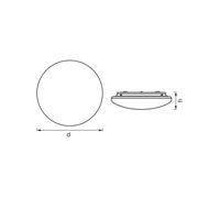 OSRAM LED sensor ceiling light ORBIS IP44, Ø 30 cm, white