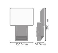 OSRAM LED sensor outdoor spotlight ENDURA PRO FLOOD, white, 15 W